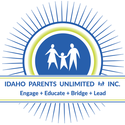 Idaho Parents Unlimited Round sunburst logo