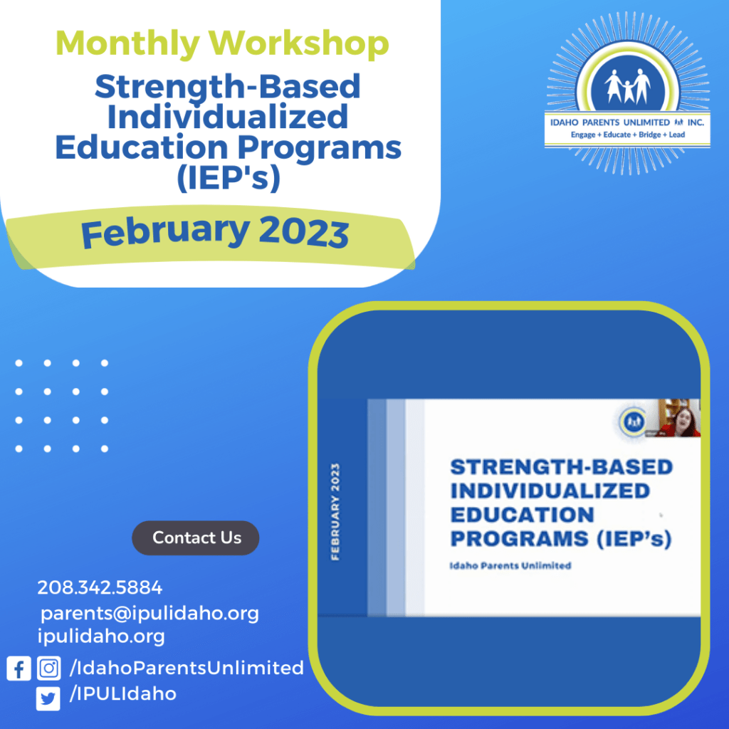 Developing Strength-based IEP's