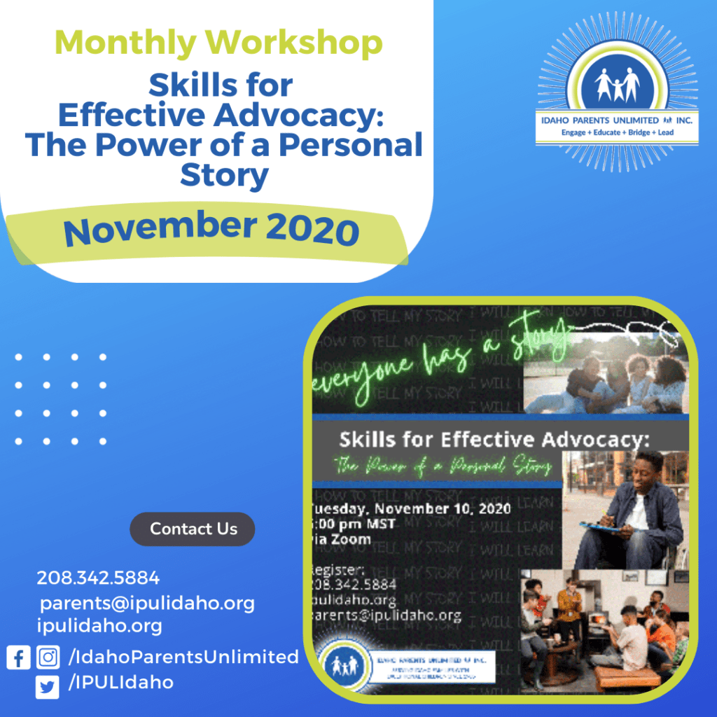 November 2020 the power of a personal story