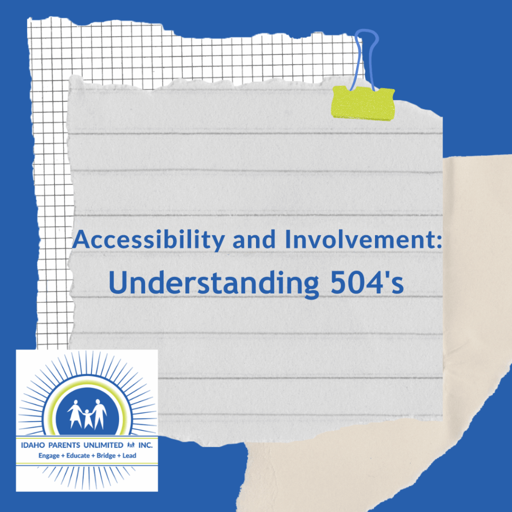 blue title text on lined paper