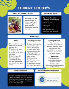 Spanish flyer for the February youth corner. A picture of three young men is in the upper left corner