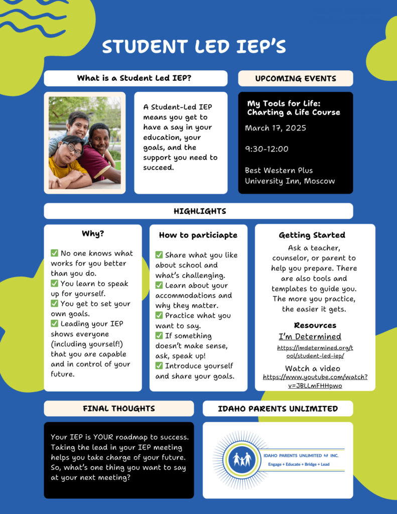 Spanish flyer for the February youth corner. A picture of three young men is in the upper left corner