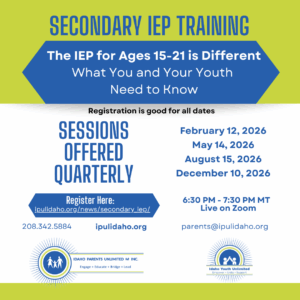 green and blue blocks with white text