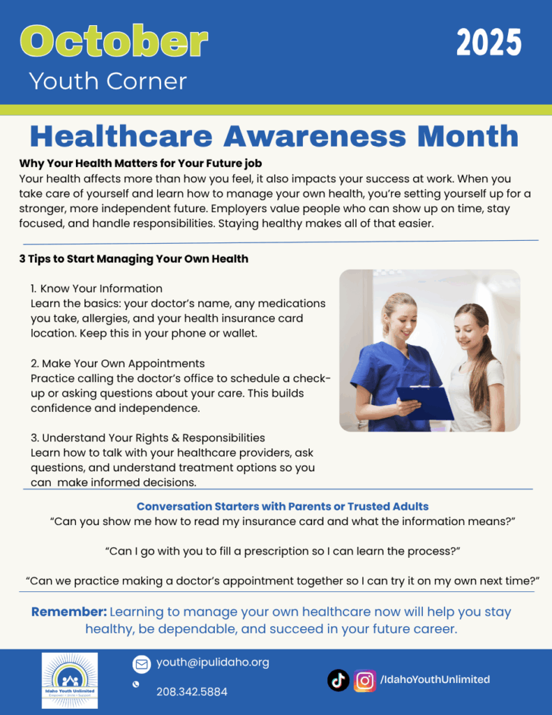 text on white background blue bar at the top and bottom of the page, and image of two people in the middle right of the page