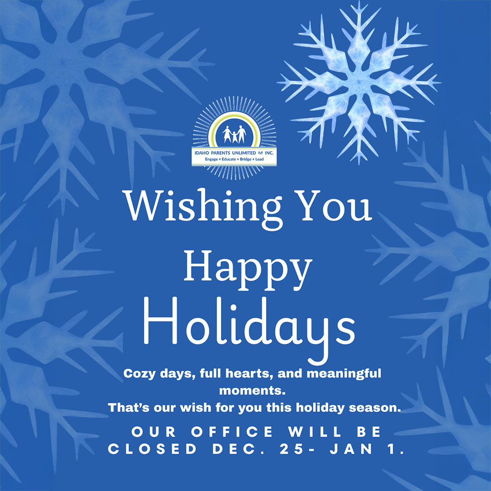 Wishing you happy holidays - Our office will be closed December 25 - January 1