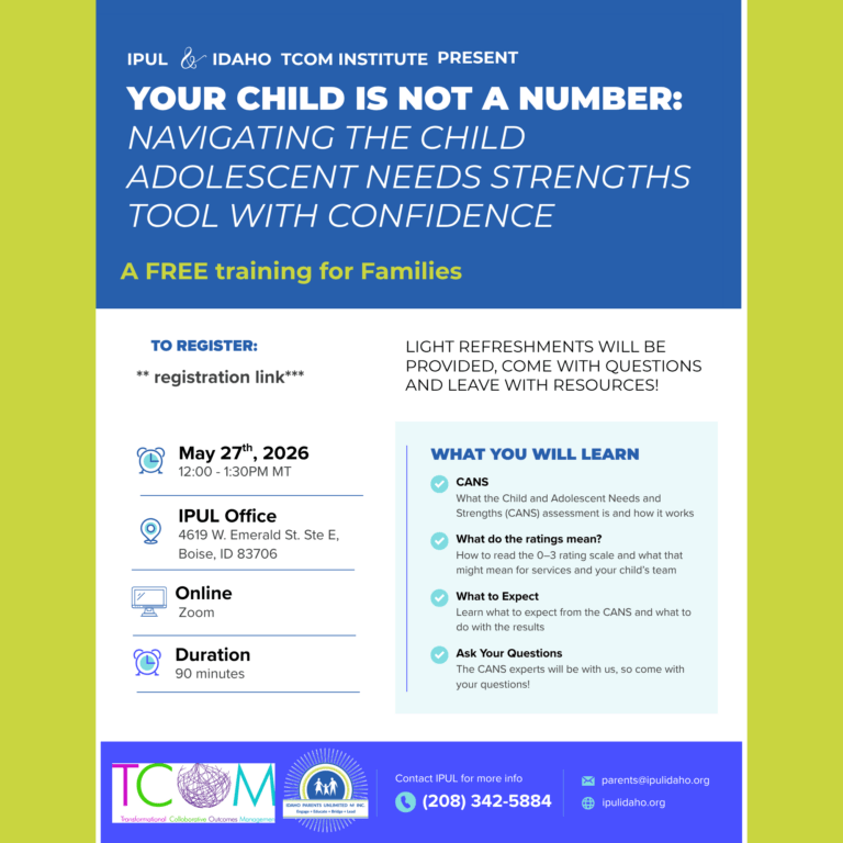 flyer for the parent event