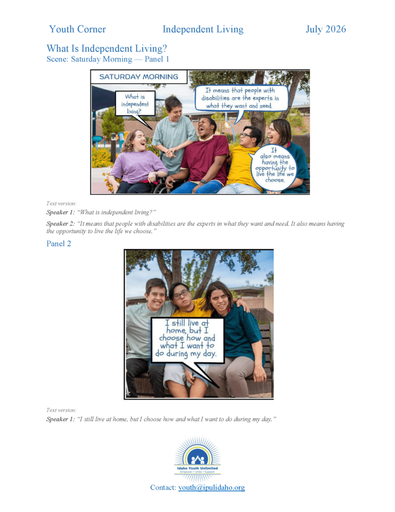 the image has several people talking in the sun on a bench, with speech bubbles pointing at their heads